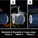 BLUE 4" 102 mm Inlet Truck Air Cone Replacement Performance Washable Clamp-On Dry Air Filter (8" Tall)