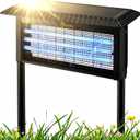 Solar Bug Zapper Outdoor – 4500V Cordless Mosquito Zapper with Rain-Sensing Control, 18W Solar Panel & Smart Light Sensor, 2-in-1 Pathway Lights & Fly Zapper for Patio, Garden, Backyard (Large)