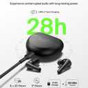 Belkin SoundForm Rhythm ANC True Wireless Earbuds w/Built-in Microphone, USB C Fast Charging, 28H Battery Life, IPX5 Water Resistance - Bluetooth Earbuds for iPhone, iPad, Galaxy, Pixel, etc. - Black