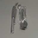 KINGSTONE Silverware Set, 5-Piece 18/10 Stainless Steel Flatware Set - Roman Column Embossed Thick Handle, for Wedding, Home, Restaurant, Kitchen and Party, Mirror Polish & Dishwasher Safe