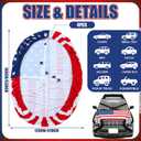 1 Pack American Flag Car Hood Cover 63 x 47 Inch Car Hood Cover | 250th Anniversary Weatherproof Car Hood Cover with Adjustable Elastic Straps, Ideal for Trucks Cars Suvs All Seasons Outdoor