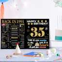 Joycard 35th Birthday Card with Envelope, 35th Birthday Decorations for Women Men, 35th Birthday Gifts for Her Him, Happy Birthday Cards for 35 Year Old Daughter Son, Back in 1991