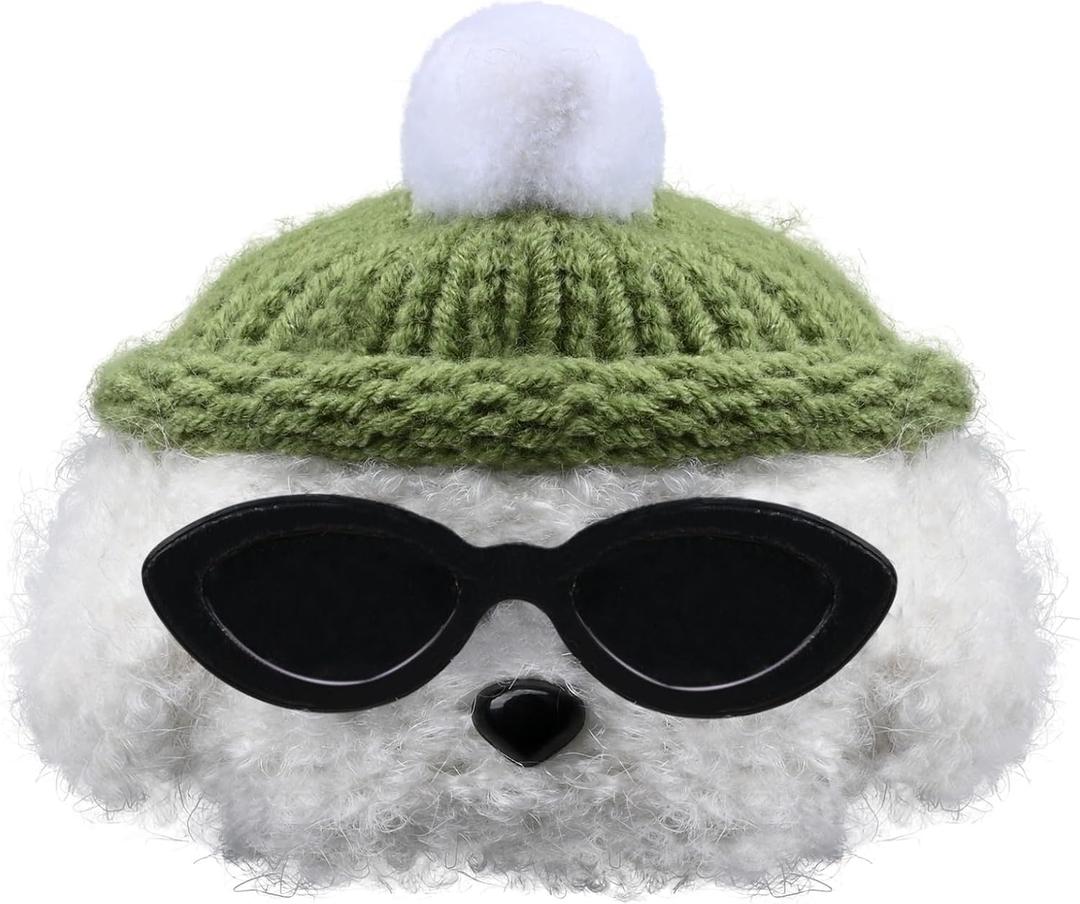 Plush Case Cover Compatible with Apple Airpods pro 3 Handmade Knitted Cartoon Creative Funny Cute Earbuds Headphone Cases (MJ-BG+Green,for Airpods pro 3)