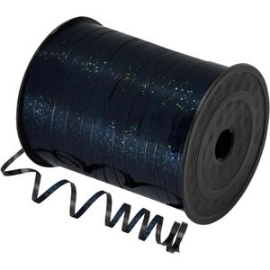 2 x 500 Yard Black Curling Ribbon, 1/5 Inch Shiny Christmas Curly Ribbon for Gift Wrapping, Balloon String, Wedding Birthday Party Decor, Florist Flower Crafting (1 Roll)