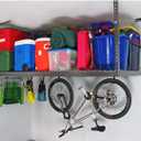 Add-On Storage Hook Accessory for Ceiling Rack and Wall Shelving, Rail Hook, 6 Pack