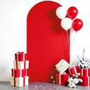 6FT Red Arch Cover, Spandex Arch Backdrop Cover for Wedding Party Birthday Decor, Christmas Arch Cover for Festival Decoration