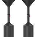 QH.HOME 2 Packs Winter Patio Heater Covers, [2025 Upgraded Tear-Resistant Fabric] Waterproof with Robust Zipper,Dustproof/Wind/Sunlight/Snow-Resistant,(2 Pack-89 H x 33" D x 19" B,Black)