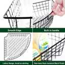 Leeden Lazy Susan Organizer Basket for 24" Diameter Turntable Metal Organizing Storage Bins (2 Packs)  Black Kitchen Cabinet Storage Organizer  1/4 Wedge Can Organizer