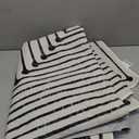 YIHOUSE Washable 5x7 Area Rugs for Living Room, Black and White Striped Rug for Bedroom Playroom Non Slip Low Pile, Soft Modern Geometric Carpet for Entryway Home Office Decor