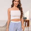 Boxer Shorts for Women Summer Lightweight Pajama Sleep Shorts Y2k Cute Micro Mini Pj Bottoms  (Blue, M)