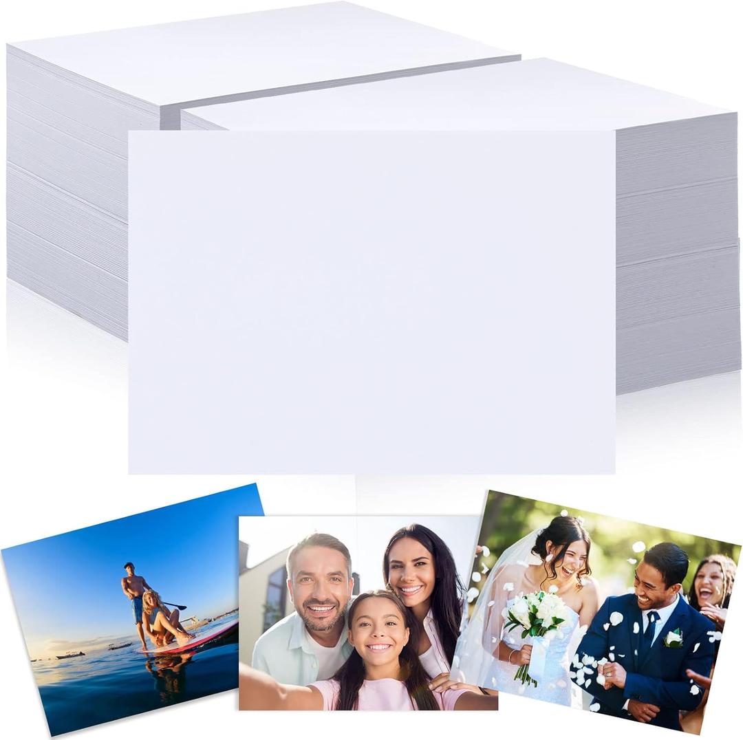 Fainne 800 Sheets Photo Paper 5x7 in Glossy Double Sided 54lbs 9.5mil 200gsm Photo Paper Glossy Card Stock for Inkjet Printing Printer Making Pictures Calendar Greeting Card Printing