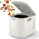2.5L Electric Composter Countertop, 3 Modes Kitchen Smart Compost Bin with Auto Cleaning, LED Display, Turns Kitchen Waste Into Dry Manure, Low Noise Food Waste Compost Machine (white)
