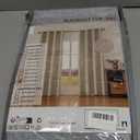 Faux Linen 100% Blackout Curtains for Bedroom, Blackout Curtains 96 Inches Long, Room Darkening Curtains Living Room, Curtain Grommets Drapes, Thermal Curtains(2 Panels, Light Grey)