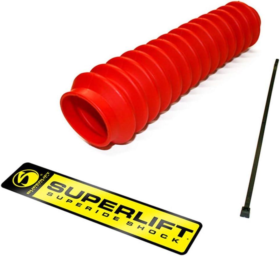 RealTruck SUPERLIFT SUSPENSION Red Shock Boot | 86030 | Universal