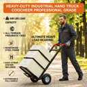600lb Aluminum Hand Truck Heavy Duty Dolly, 10-Inch Pneumatic Tires,Cart