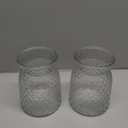 SOJOCK 2PACK Glass Flower Vases(Flowers NOT Included), 6.3" High Diamond Pattern Vases, Vintage Vases for Centrepieces, Wedding Decorations, Home Table Flower Decorations (Clear)