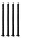 VEVOR Level Drilled Cable Railing Post, 10 Holes, 36x2x2 Inches Stainless Steel Cable Railing System Kit for Indoor Outdoor Deck Balcony, 4 Pack, Black