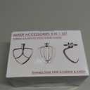 3-Piece Set Mixer Accessories for KitchenAid 4.5QT Tilt-Head Stand Mixers  K45WW, K45DH & K45B Replacement, All Stainless Steel, Dishwasher Safe(Machine/Mixer Not Included) (Silver)