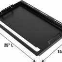 Full Size Universal Griddle for Gas & Charcoal Grills,Inserts Flat Top Replacement for Brinkmann 810-3330-S, 810-3331-F,25 * 15.62 Grids Replace for Parties, Camping
