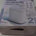 ELPHECO Bathroom Trash can Motion Sensor, Automatic Garbage can, Slim Plastic Smart Trash Bin with Lid, Commercial Intelligent Wastebaskets for Bedroom, Bathroom, Office, Grey, 2 Gallon