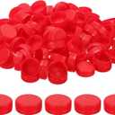 PATIKIL 38mm/1.5" Inner Plastic Bottle Cap, 200Pcs Replacement Screw Bottle Cap Storage Jug Lids for Craft DIY Juice Water Milk, Red