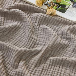 EMME Cotton Muslin King Blanket Breathable Gauze Soft Lightweight Blankets Adults Gifts for Women (Heather Brown, 108"x90")