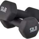 PAIR OF GENERIC 12LB WEIGHTS BLACK RUBBER COATED