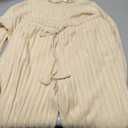 Pajamas for Women Set 2 Piece Lounge Sets Ribbed Knit Long Sleeve Tops Pants Soft Sleep Wear Pj Sets (Medium, Khaki)