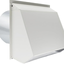 Upgraded 10 Inch Hooded Wall Vent, Outdoor Wall Exhaust Vent Cover Wall Cap with Screen & Damper for Exterior Kitchen Range Hood, Ventilation Dryer, HVAC Duct Air Exhaust, Galvanized Steel, White