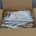 White Easel Stand for Sign Adjustable Wedding Welcome Sign Stand Metal Floor Easel with Chain Support for Wedding Poster Photo Art Pictures Painting Display (59 Inch)