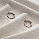 100% Blackout Curtains for Bedroom, Luxury Chenille Thermal Insulated Drapes for Living Room, Energy Saving Room Darkening 84 Inch Long Curtains, Grommet Top, 2 Panels, 52" W x 84" L, Beige