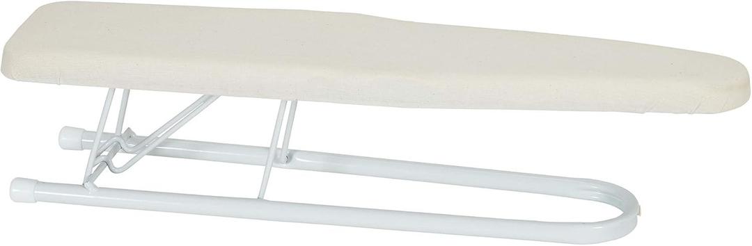 Household Essentials Basic Sleeve Mini Ironing Board | Natural Cover and White Finish | 4.5" x 20" Ironing Surface, Color: Natural/White