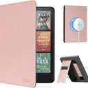 CoBak Stand Case for 7" Kindle Paperwhite 12th Gen 2024 and Kindle Colorsoft with Hand Strap - Compatible with iPhone MagSafe, for Samsung/Belkin/Anker Wireless Charging Pads, Durable, Auto Sleep Wake
