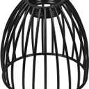 Uonlytech Metal Bird Cage Lampshade Set of 2 Small Drum Lamp Shades for Table and Floor Lamps with Diy Design Cozy Home Lighting Covers