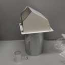 6 Inch Hooded Wall Vent with Screen and Damper,Wall Exhaust Vent Cover Cap,Dryer Vent Cover Outside,Exterior Wall Vent Hood Outlet Air Vent for Kitchen Range Hood Air Ventilation,Galvanized Steel,Whit