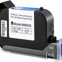 Original Black Solvent Ink Cartridge 42ml. Fast-Drying & High Adhesion  Compatible with Z10, C10, M10, M12 Handheld Inkjet Printers, 0.5in/12.7mm Nozzle. Prints on Plastic, Metal, Wood, Glass, Carton