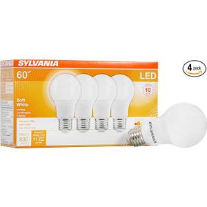 Sylvania 60 WT SMT A19 LED Bulb 4pk