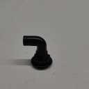 1 inch (25mm) Dia Thru-Hulls Fittings for Boats Hose, 90 Degree Bilge Pump Through Hulls, Water Scupper Drain in Marine Plastic (1PC, Black)