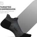 Feetures Elite Max Cushion No Show Tab - Running Socks for Men & Women, Athletic Compression Socks, Moisture Wicking (Black, L)