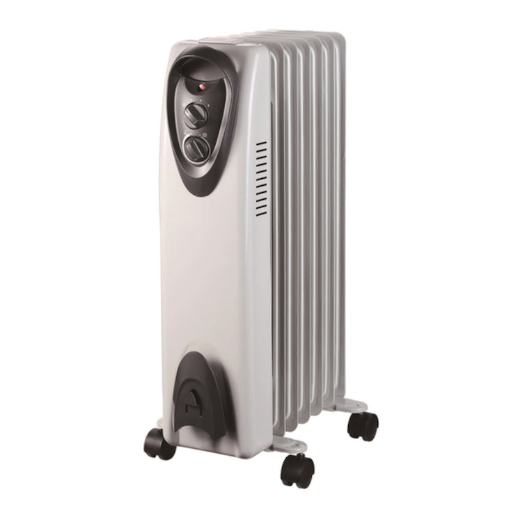 H E Industrial Ltd 3-Settings Heat Electric Oil Filled Portable Heater 1500W