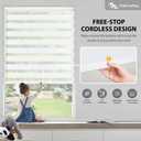 LazBlinds Cordless Zebra Blinds for Windows 49"x72", White