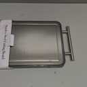 Small Stainless Steel Cutting Board 8 * 10 Inch, IDekooror Double Sided Steel Chopping Board for Kitchen, Steel and Wheat Straw PP 2-in-1 Cutting Board for Meat, Vegetables, Fruits, Dishwasher Safe