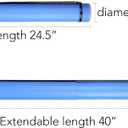 TRANSON Durable Poster Storage Tube with Straps 24"-40" Extendable for Blueprints, Artwork, Maps, Posters Color Blue