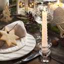 36 Pcs Clear Glass Candlestick Holders Taper Candle Holder Bulk 2.5 Inch Candle Stick Holder for Table Centerpiece Mantel Wedding Housewarming Gift Rustic Vintage Valentines Dinning Decoration (Clear)