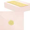 50 PCS Pearl Pink A7 Envelopes with Stickers, Shimmering 5x7 Envelopes for Invitations, Great for Wedding Invitation Cards, Birthday RSVP, Graduation, Baby Shower 5.25 x 7.25 inches