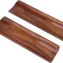 Zerodis 2PCS Sushi Plate Long Rectangle Serving Platter for Cracker Party, Premium Solid Wood, Modern Japanese Style, Wood Color