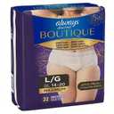 Always Discreet Boutique Maximum Protection Underwear Peach Large, 8 Drop, 22 ct