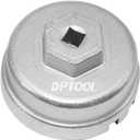 DPTOOL 64.5mm Oil Filter Cap Wrench Oil Filter Housing Removal Tool Compatible with Toyota Corolla Prius Lexus with 3/8" Calibre 14 Notches 6 Slots 2.0L-5.7L Engine