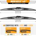 AUTOBOO 22"+22"Windshield Wipers Replacement for Ford F150 F250 F350 F450 F550 2025-2021 2020 2019 2018 2017 2016 2015 2014 2013 2012 2011 2010 2009 -Original Factory Quality Wiper Blades (Pack of 2)