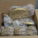 Dimmable Floor Lamp, Industrial Floor Lamps for Living Room, Gold Tree Lamp Standing Lamp Tall Lamps with 3 Elegant Teardrop Cage Head & 800 Lumens LED Bulbs for Living room Bedroom Office Dining Room (Gold-70 inches)